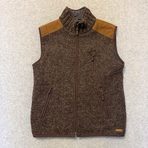 Laundromat Yale fleece lined wool vest mens medium brown tan outdoor